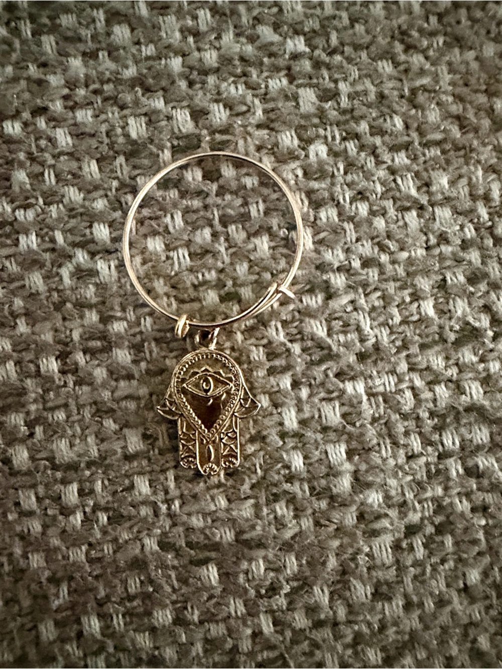 Alex and Ani Gold Hamsa adjustable Charm Ring